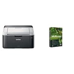 Brother HL-1212W Mono Laser Printer | PC Connected & Wireless | Print | A4 | UK Plug & Multicopy Zero A4 Paper, 80gsm, 500 sheets,Pack of 1