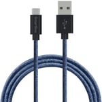Smartline USB-C Kabel 2m Fuzzy Blue Wave