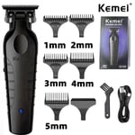 KEMEI Professional Cordless Trimmers 0mm Gapped Beard Clipper Hair Detailer 2299