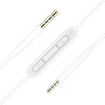 NSEN QC25 QC35 Cable Cord,Audio Headphone Replacement Cord Compatible with Bose Soundlink,SoundTrue,Quietcomfort QC25,QC35,QC35 II,OE2 Headphones,1.4m/4.6ft(White)