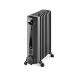 GRADE A3 - DeLonghi Radia-S 2.0kW Oil Filled Radiator with Thermostat Grey 3 years warranty TRRS0920E.G