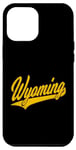 Coque pour iPhone 13 Pro Max State of Wyoming Varsity, style maillot de sport classique