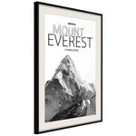 Plakat - Mount Everest - 40 x 60 cm - Sort ramme med passepartout