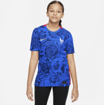 Nike Older Kids' Football Shirt Fff 2022 Vapor Match Home Fanikauppa jalkapallo HYPER COBALT/SIREN RED/WHITE