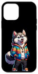 Coque pour iPhone 12 mini Veste Cool Husky Dog Dog Dog Dog Dog Mom Dad