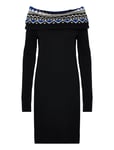 Fair Isle Off-The-Shoulder Sweater Dress Black Lauren Ralph Lauren