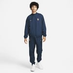 Nike 2022-2023 France Dri-Fit Woven Football Tracksuit Sz M Navy Gold DH6500 410