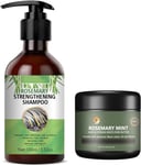 Rosemary Shampoo with Rosemary Roots Butter Set - Scalp & Hair Strengthening - M
