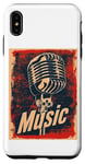 Coque pour iPhone XS Max Microphone chanteur vintage rétro chanteur