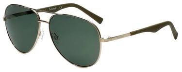 Timberland TB9109-30R Designer Polarized Sunglasses in Shiny Gold with Green Len