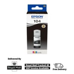 Genuine Epson 104 Black Ink Bottle for Ecotank ET-2710 ET-2711 ET-4700