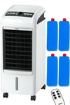 Portable Air Cooler Mobile Evaporative Cooling Fan Humidifier 4L