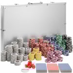 tectake Pokerset -  1000 delar Silver