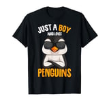 Just a Boy who loves Penguins Kids Boys Penguin T-Shirt