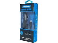 Atx Platinum Premium Car Charger 12 / 24V / 1A + Micro Usb Cable Black (Blue Blister)