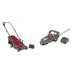 Mountfield Battery Lawnmower Electress 34 Li Kit, 34cm (13.4”) Cutting Width & MHT 20 Li Cordless Hedge Trimmer, For trimming garden hedges and bushes, 55cm dual action blades, 150W, 20V