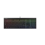 CHERRY MX 2.0S, Wired Gaming Keyboard with RGB Lighting, French Layout (AZERTY), Designed in Germany, Original MX BROWN Switches, Black