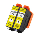 2 Yellow XL Ink Cartridges for Epson Expression Photo XP-8500 & XP-8600
