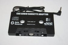 World of Data - Car Cassette Audio Adapter - 3.5mm Plug - Play your Mobile Phone & MP3 music through your car stereo via tape player - Black Coloured - Stereo - Works with ANY car cassette player guaranteed