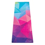 YOGA DESIGN LAB | The Combo Yoga Mat | 2-in-1 Mat+Towel | Eco Luxury | Ideal for Hot Yoga, Power, Bikram, Ashtanga, Sweat | Studio Quality | Includes Carrying Strap! (Geo, 3.5mm)