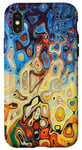 Coque pour iPhone X/XS Peinture d'art abstrait Structure Couleur Coloré Moderne