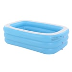 H.aetn PVC Inflatable Kiddie Pools Bathing Tub, Bottom Above Ground Pool For Kids Adults,Thick Outdoor Swimming Pool Blow Up Pool Blue 150x110x50cm
