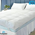 Yorkshire Homeware Ltd (Single) Microfiber Mattress Topper 4" Inch Deep Luxury Hotel Quality Soft All Sizes 10cm White