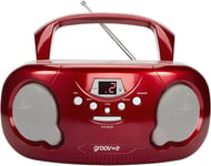 groov-e Orginal Boombox - Portable CD Player with Radio, 3.5mm Aux Port, &...
