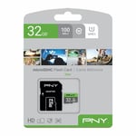 Genuine PNY Elite 32GB MicroSD SDHC Card 100MB/s with SD adapter, UK Seller