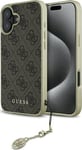 Guess Guhcp16mgf4gbr Apple Iphone 16 Plus 6.7" Dėklas Telefonui Rudos Spalvos 4G Charms Collection