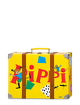 Pippi Koffert Gul, 32 Cm Home Kids Decor Storage Storage Boxes Multi/patterned Pippi Langstrømpe