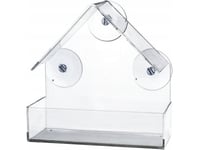 Garden & Fun Bird feeder for window/glass, transparent, acrylic, 14.8 x 6.7 x 15.5 cm, with suction cups