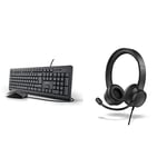 Trust Taro Wired Keyboard and Mouse Set with Trust Roha On-Ear USB Headset