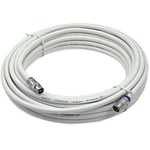 Satix SKK01003 Câble coaxial avec Fiche F rapide et fiche IEC-M coaxiale pour tv ou modem F/IEC 10 m Blanc