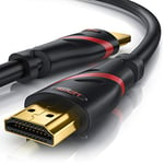 CSL - Câble HDMI 8 K 2.1 3 m - 8K @ 60 Hz / 120 Hz - 4K @ 240 Hz - 48 Gbit/s - HDMI 2.1 2.0a 2.0b - 3D - Ethernet Haut débit - HDTV - UHD II - Dynamic HDR-10+ - eARC - Taux de rafraîchissement
