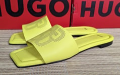 Hugo Boss Lola Lg Slide-C sabot slippers 8UK/41EU Leather/Lambskin Made in Italy
