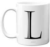 Personalised Alphabet Initial Mug - Letter L Mug, Gifts for Him Her, Fathers Day, Mothers Day, Birthday Gift, 11oz Ceramic Dishwasher Safe Mugs, Anniversary, Valentines, Christmas Present, Retirement