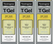 Neutrogena T/Gel Anti-Dandruff Shampoo 250ml | Dry/Normal Hair | Scalp Care X 3