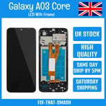 Samsung Galaxy A03 Core SM-A032 LCD Display Screen Touch Digitizer + Frame