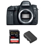 Canon EOS 6D Mark II Nu + SanDisk 128GB Extreme PRO UHS-I SDXC 170 MB/s + Canon LP-E6N | Garantie 2 ans