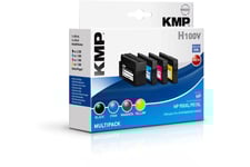 KMP MULTIPACK H100V - 4-pack - svart, gul, cyan, magenta - kompatibel - bläckpatron (alternativ för: HP 950XL, HP 951XL, HP CN045AE, HP CN046AE, HP CN047AE, HP CN048AE)