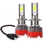2 st H7 LED-strålkastarlampa 6000k helljus halvljus 55w 8000
