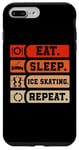 Coque pour iPhone 7 Plus/8 Plus Eat Sleep Patin à glace amusant pour motiver le patinage artistique