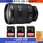 Sony FE 24-105mm f/4 G OSS + 3 SanDisk 32GB Extreme PRO UHS-II SDXC 300 MB/s + Guide PDF ""20 TECHNIQUES POUR RÉUSSIR VOS PHOTOS