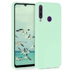 kwmobile TPU Case Compatible with Huawei Y6p - Case Soft Slim Smooth Flexible Protective Phone Cover - Mint Matte