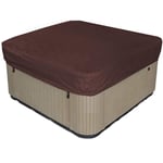 Chagoo Square Hot Tub Cover, Waterproof Dustproof UV Protection SPA Tub Cover Hot Tub Covers 190T Polyester SPA Top Cover Protector Canopy. (Brown, 231x231x30cm)