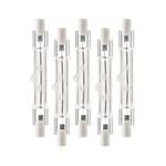 R7s 118mm 300w 230v, R7 halogen linjärlampa, dimbar halogenlampa, lämplig för konstruktion - 5-pack