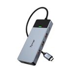 Tymyp Hub USB C, Station d'accueil 5 en 1, 4K HDMI, 100 W PD, 3 Ports USB 3.1 (10 GB/s), Compatible avec Apple/Surface/Dell/Lenovo/Samsung