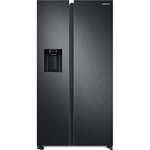 Samsung Series 8 American Style Fridge Freezer, Features SpaceMax™ and Twin Cooling Plus™ Technology, Ice Dispenser, Black, Model: RS68A884CB1