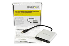 StarTech.com USB 3.0 multi-flashminneskortläsare/skrivare med USB-C - SD, microSD, CompactFlash - kortläsare - USB 3.0